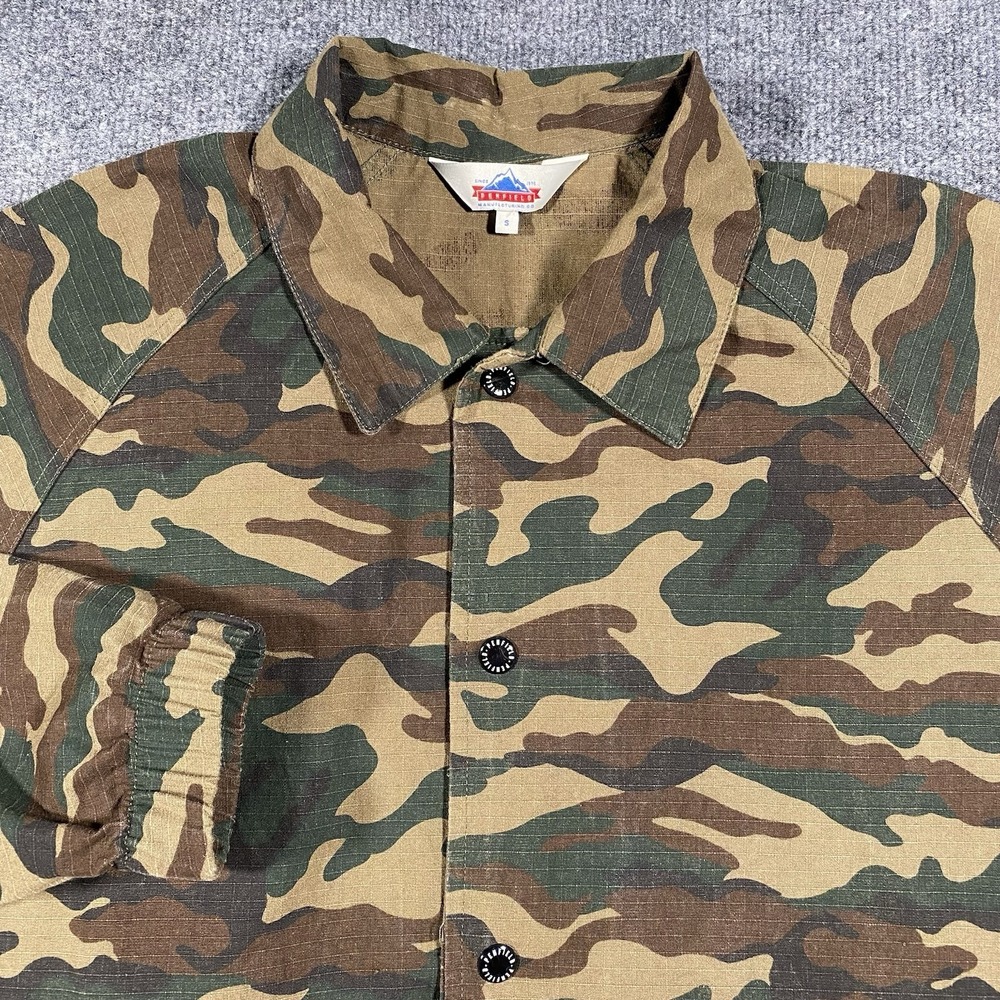 Penfield Woodland Ripstop Camo Long Sleeve Snap Shirt Mens Small Shacket